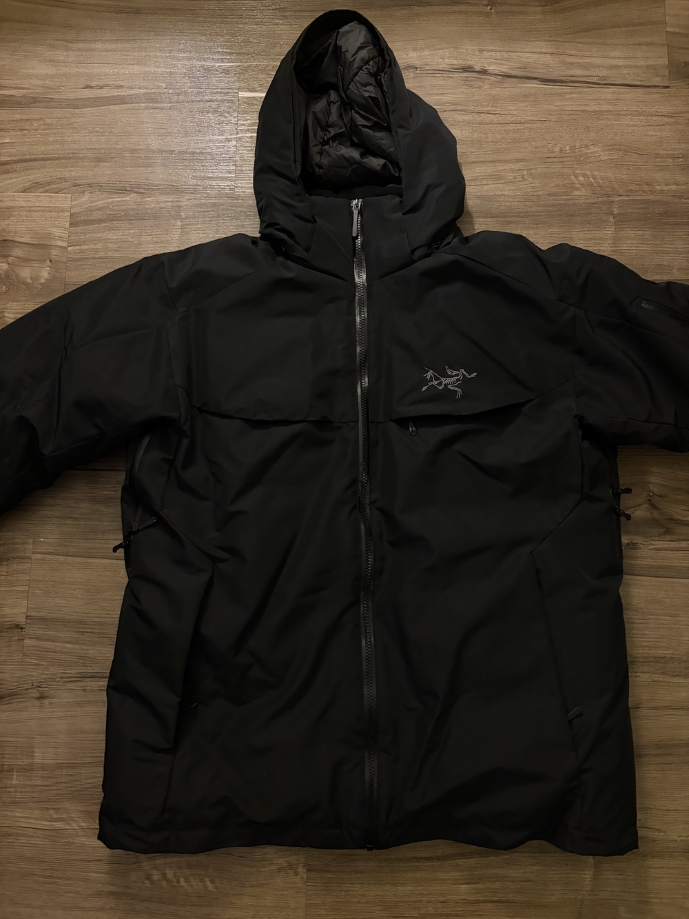 Black Hooded Puffer Jacket